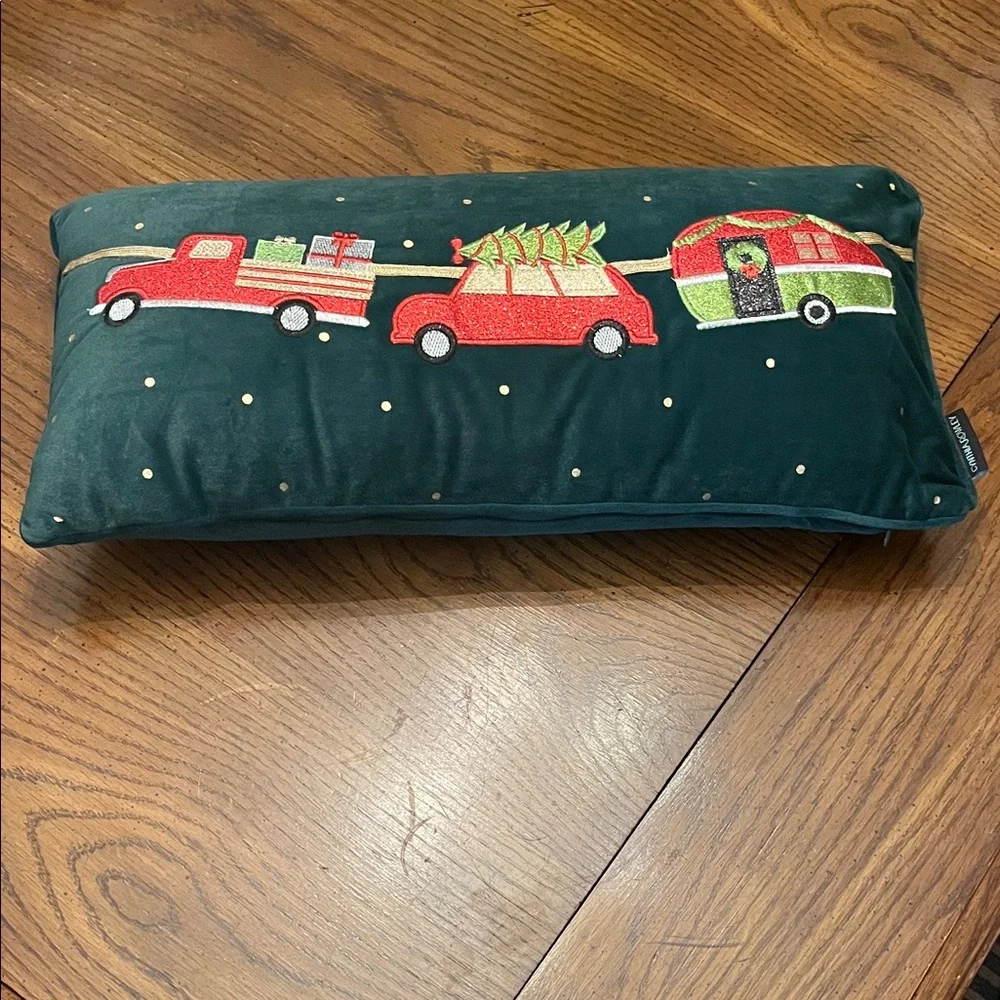 Cynthia Rowley Christmas Vacation velvet‎ glamping pillow